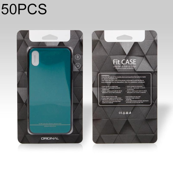 50 PCS High Quality Cellphone Case PVC + Glue Package Box for iPhone (4.7 inch) Available Size: 148mm x 78mm x 7mm(Black)