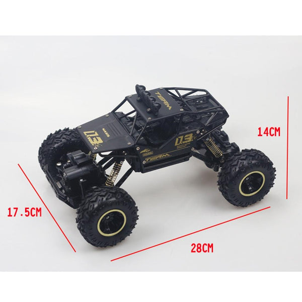 HD6026 1:16 Large Alloy Climbing Car Mountain Bigfoot Cross-country Four-wheel Drive Remote Control Car Toy, Size: 28cm(Silver)