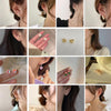 Shell Double Layer Earrings with Diamond Earrings, Color: EH1002