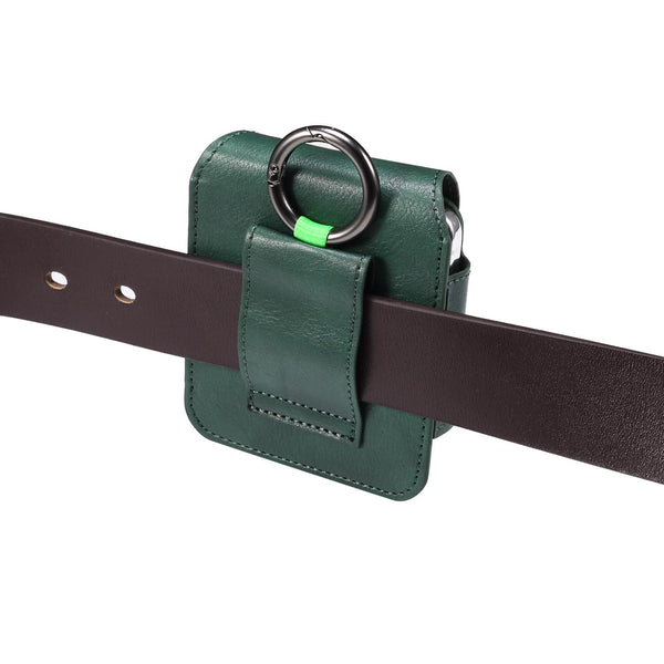 Folding Screen Mobile Phone Waist Hanging Universal Clutch Bag(Green)