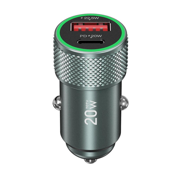 TOTUDESIGN DCCPD-010 Blade Series 20W Fast Charging Car Charger(Black)
