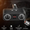 SHUNWEI SD-1925 120W 3A Car 2 in 1 Dual USB Charger 90 Degree Free Rotation Cigarette Lighter(Black)
