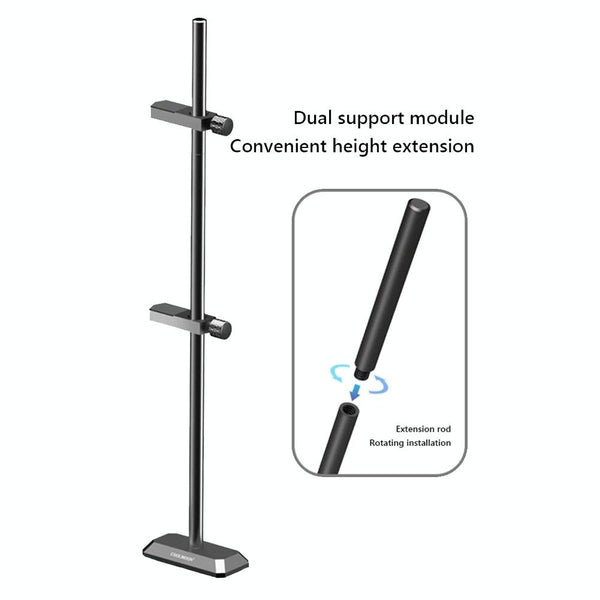 COOLMOON GH260 Desktop Computer Vertical Mounted Graphics Card Protection Shelf Metal Rod Magnetic Support Bracket, Color: GH260 Silver