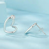 S925 Sterling Silver Oxidized Heart Earrings(SCE1769)