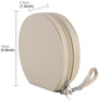 20 CD Disc Storage Case Leather Bag Heavy Duty CD/ DVD Wallet for Car, Home, Office and Travel (Beige)
