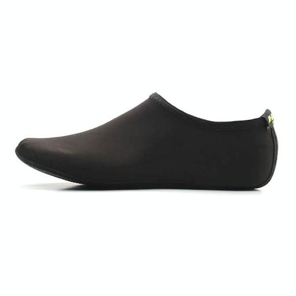 3mm Non-slip Rubber Embossing Texture Sole Solid Color Diving Shoes and Socks, One Pair(Black)