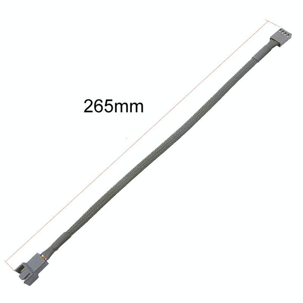 0.27m Computer PWM Temperature Control Cooling Fan Extension Cable Chassis HUB Connector(1 In 1)