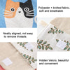 8pcs Cotton and Linen Sanitary Napkin Storage Bag Handy Clutch Bag(Black Tree)