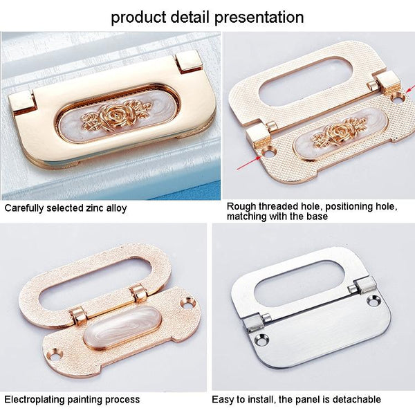 1052-32 Simple European Furniture Drawer Hidden Buckle Handle (Brushed)