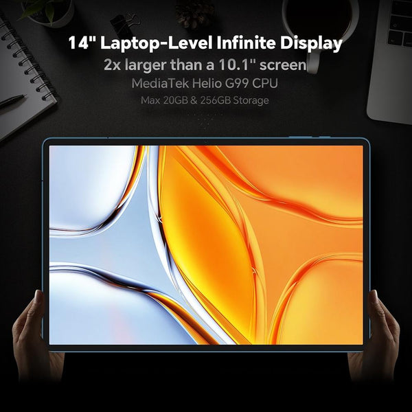 Teclast T70 4G LTE Tablet PC, 8GB+256GB, 14 inch Android 14 MediaTek Helio G99 Octa Core, Support Dual SIM
