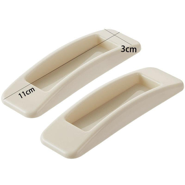 1pair Rectangular Paste Assist Door Windows Handle Refrigerator Cabinet Door Handle(Grey)