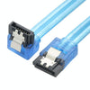 Mini SAS to SATA Data Cable With Braided Net Computer Case Hard Drive Cable,specification: Female Straight to  Female Elbow -0.5m