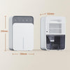 1500ml Semiconductor Dehumidifier with Automatic Defrost Function, Timer, Sleep Mode EU Plug