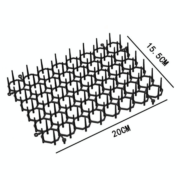 12pcs / Box Anti-Cats Barbed Spike Net Mat Sofas Gate Garden Cats Repellent Tool, Style: Without Screw(Black)