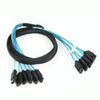 Mini SAS to SATA Data Cable With Braided Net Computer Case Hard Drive Cable,specification: 6SATA-1m