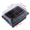 Seedling Tray Sprout Plate 12 Holes Nursery Pots Tray Lids Box For Gardening Bonsai Mini Greenhouse Nursery Plate(Black)