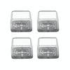 4pcs / Set Thickened Wear-Resistant Table And Chair Leg Covers Household Quiet Non-Slip Stool Foot Protector, Style: Large Rectangular Transparent
