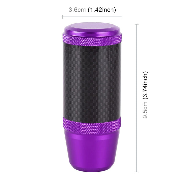 Universal Car Carbon Fiber Metal Gear Shift Knob (Purple)