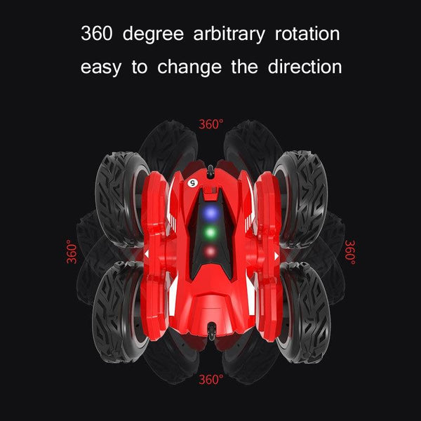 Stunt Deformation High-Speed Electric Remote Control Car Double-Sided Off-Road Tumbling And Twisting Toy Car(Blue)