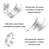 BSR337-C Sterling Silver S925 Geometric White Gold Plated Zirconia Curved Signet Ring(No.8)