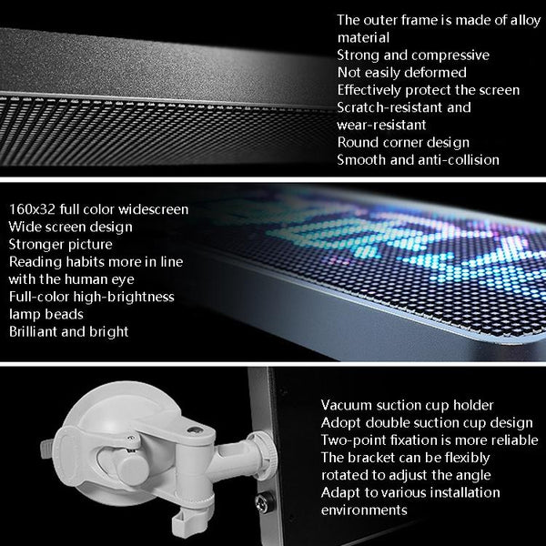 Smart Car Voice Interactive Rear Window LED Display Emotive Screen(Bluetooth Version)