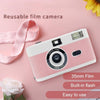 R2-FILM Retro Manual Reusable Film Camera for Children without Film(Black+Purple)