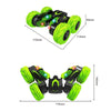 Double-Sided 360-Degree Lighting Stunt Car Climbing And Rolling Remote Control Off-Road Vehicle(Black Green)