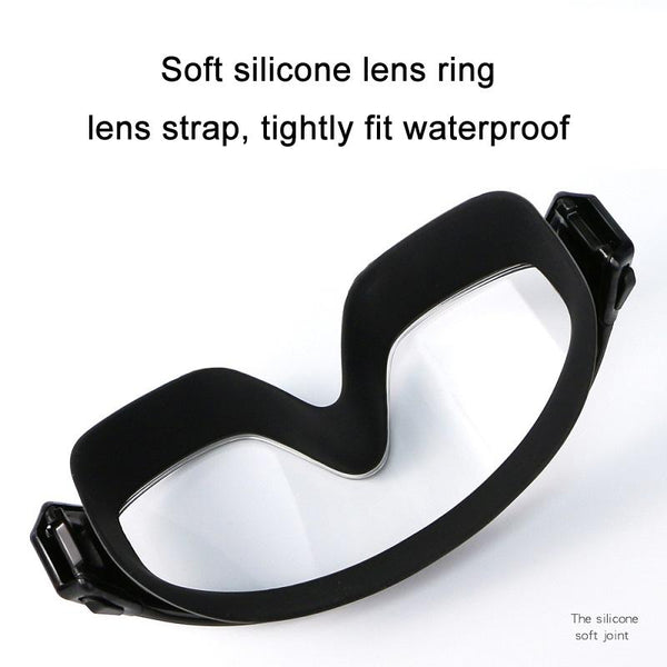 HAIZID Large Frame Waterproof Anti-Fog Swimming Goggles With Earplugs(Black)