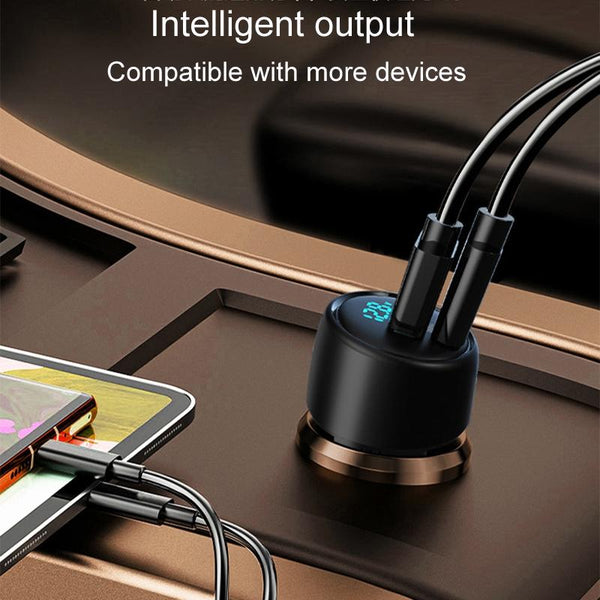S-31 65W Dual Port A+C High Power Car Fast Charger Auto Cigarette Lighter