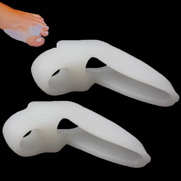 5 Pairs Gel Toe Spreader Eases Foot Pain Foot Bunion Guard Cushion for Hallux Valgus(White)