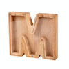 Wooden English Alphabet Piggy Bank Transparent Acrylic Piggy Bank(M)