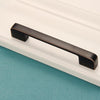 6613-224 Simple Cabinet Door Handle Drawer Wardrobe Zinc Alloy Handle (Black Red)
