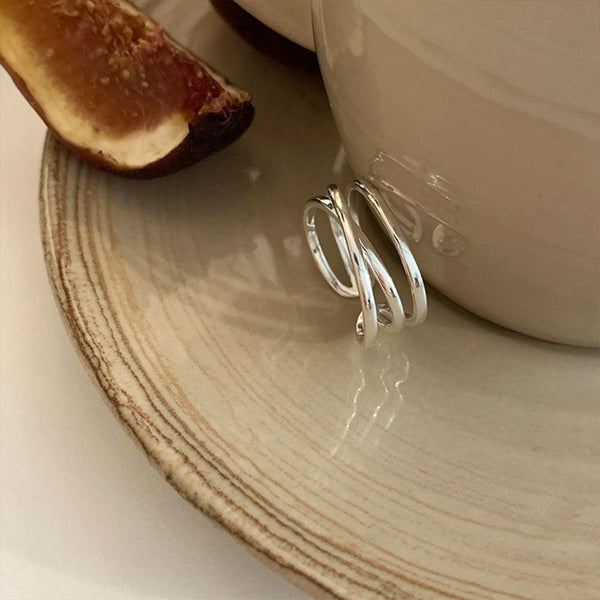 Multi-Layer Cross Ring Open Adjustable Band(J2426)