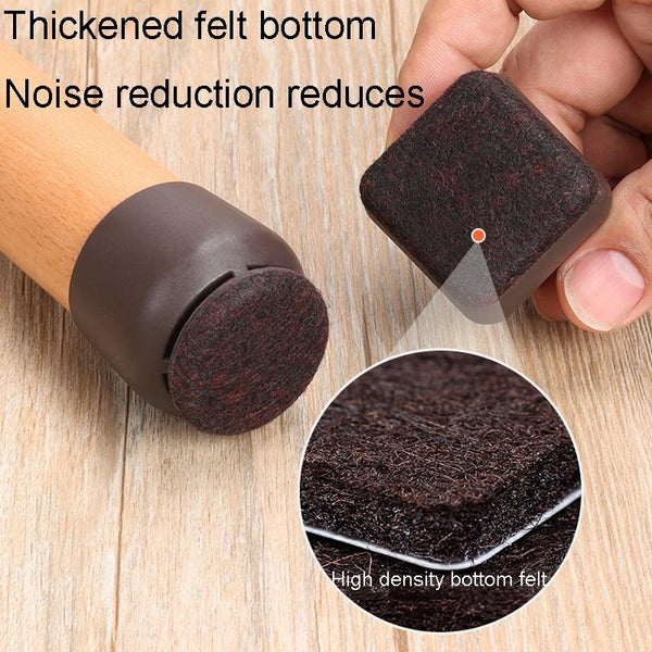 0.75 inch 8pcs /Set 15 Degree Tilt Table And Chair Feet One-Piece Shock-Absorbing Protective Cover For Chairs(Square)