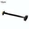 PCI-E 3.0 1X 180-degree Graphics Card Wireless Network Card Adapter Block Extension Cable, Length: 15cm