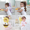Big Brown Plush Bee Pattern Shockproof Head Pad for Baby Children Waliking