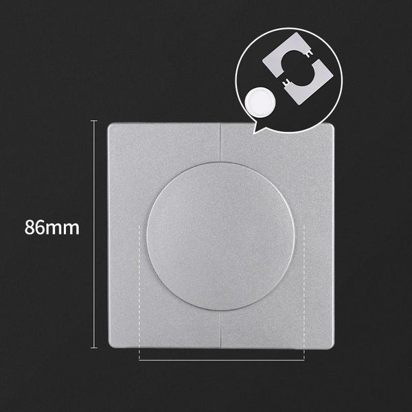 Square Air Conditioning Hole Decoration Cover Wall Hole Plug, Style: Split 5cm Silver