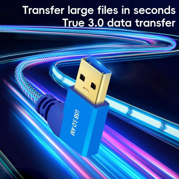 USB 3.0 Female To USB 3.0 Male Side Elbow Extension Cable for USB Disk Mouse / Keyboard / Printer, Length:1m(Left Elbow)