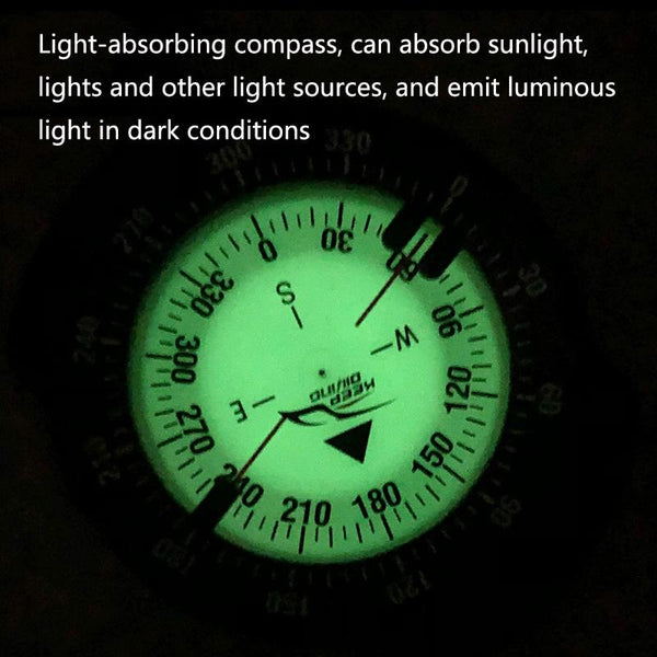 KEEP DIVING CP-992 Strong Magnetic Elastic Rope Luminous Diving Compass(Yellow)