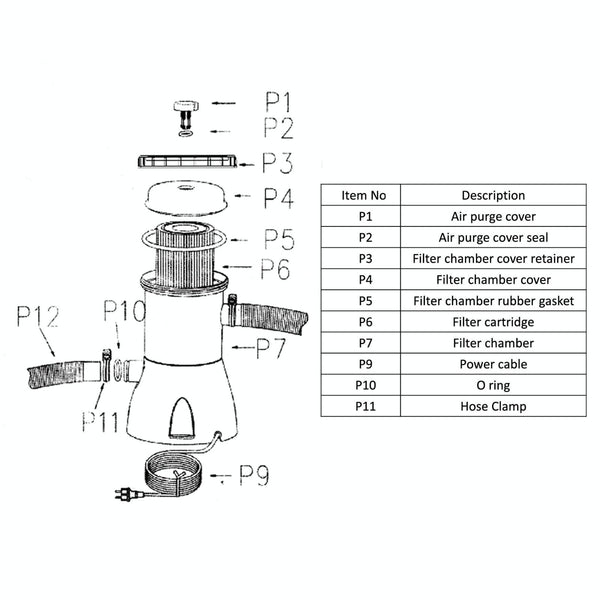JY-051 110V-240V 330 Gallon Swimming Pool Filter Pump Pool Circulating Cleaner, Spec: EU Plug