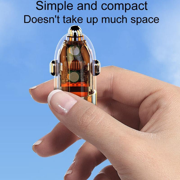 120W Vehicle Mini Invisible Dual-Port Charger Car Cigarette Lighter