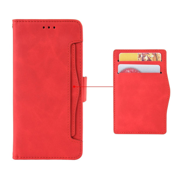 For Realme GT 7 Pro 5G Skin Feel Calf Texture Card Slots Leather Phone Case(Red)