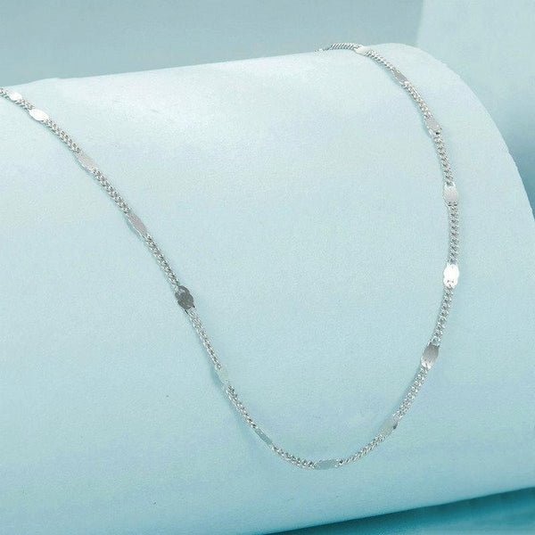 S925 Sterling Silver Platinum-plated Basic Necklace(SCA030)