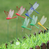 10pcs Simulation Plug Rod Magnetic Dragonfly Home Wall Garden Decoration(Green)