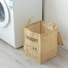 Jute Storage Box Fabric Dirty Clothes Basket Miscellaneous Sorting Storage Bag(Women T-shirt)