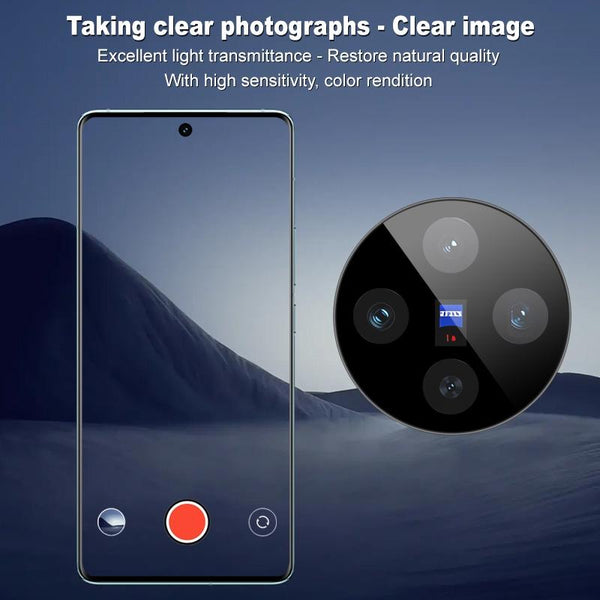 For vivo X100 imak Black Version HD Glass Rear Camera Lens Film, Self-positioning Version