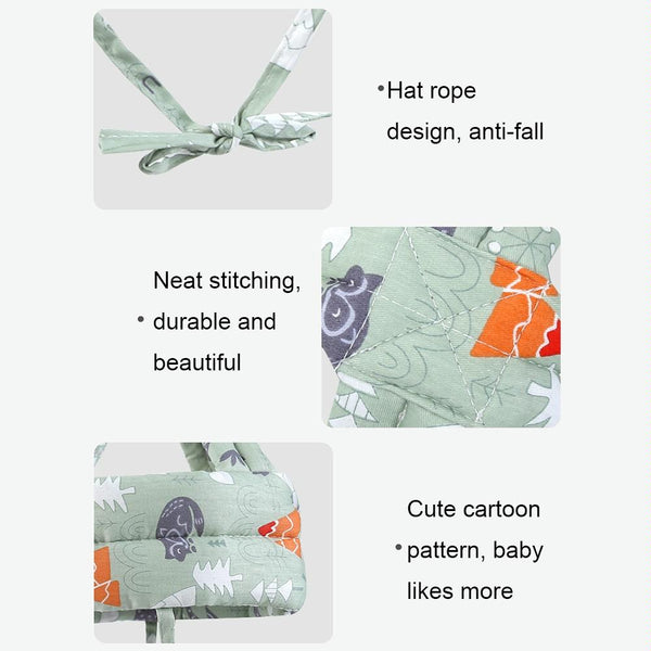 Baby Breathable Anti-fall Head Protective Cap Baby Protective Cap Toddler Bumper Cap, Spec: Blue Jungle