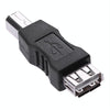 USB 2.0 A Female to B Male Adapter Connector AF to BM Converter for Printer(Black)