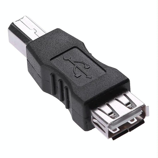 USB 2.0 A Female to B Male Adapter Connector AF to BM Converter for Printer(Black)