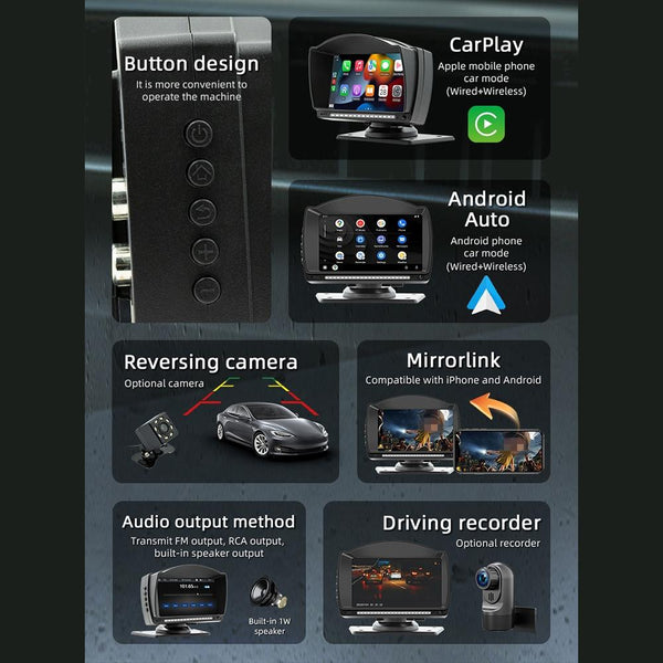 B5540 4.7 inch Allwinner Melis F133 Car MP5 Player, Support iOS CarPlay / Android Auto / BT / USB / FM